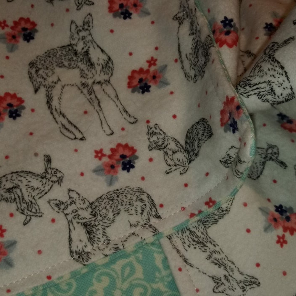 Homemade Woodland Animals Baby Blanket - Picture 6 of 7